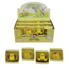 Velikonoční box mix kuřátka a slepičky 24 ks X5754 Velikonoční dekorace - Velikonoční dekorace
