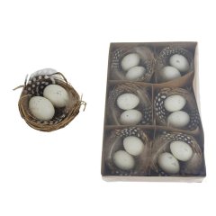 Velikonoční vajíčka v hnízdě, 6 ks X5773