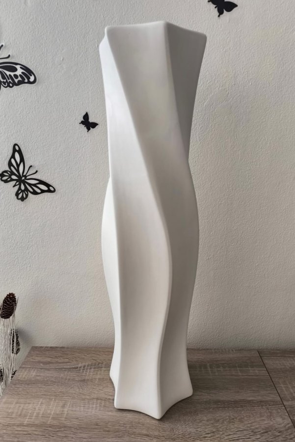 Váza bílá kroucená maxi - Dekorační vázy