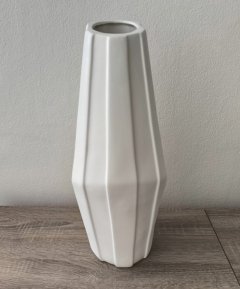 Váza bílá zkosená velká Dekorační vázy