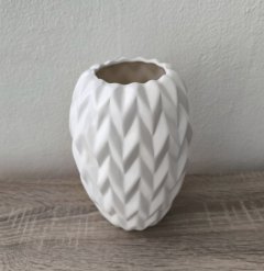 Váza bílá se vzorem střední Dekorační vázy
