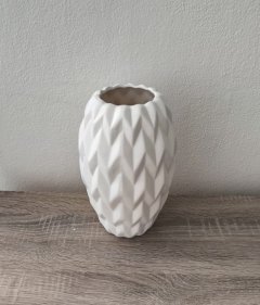 Váza bílá se vzorem malá Dekorační vázy