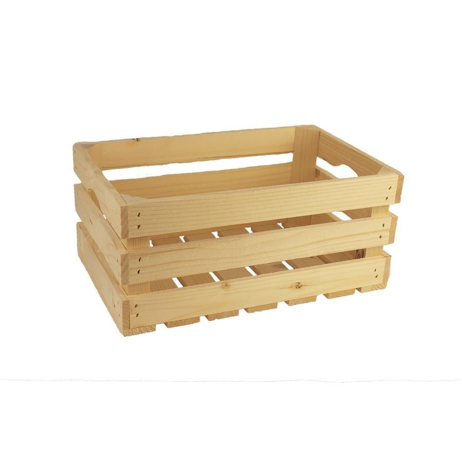 Dřevěná bedýnka přírodní střední 097027 - Krabičky, stojánky a zásobníky