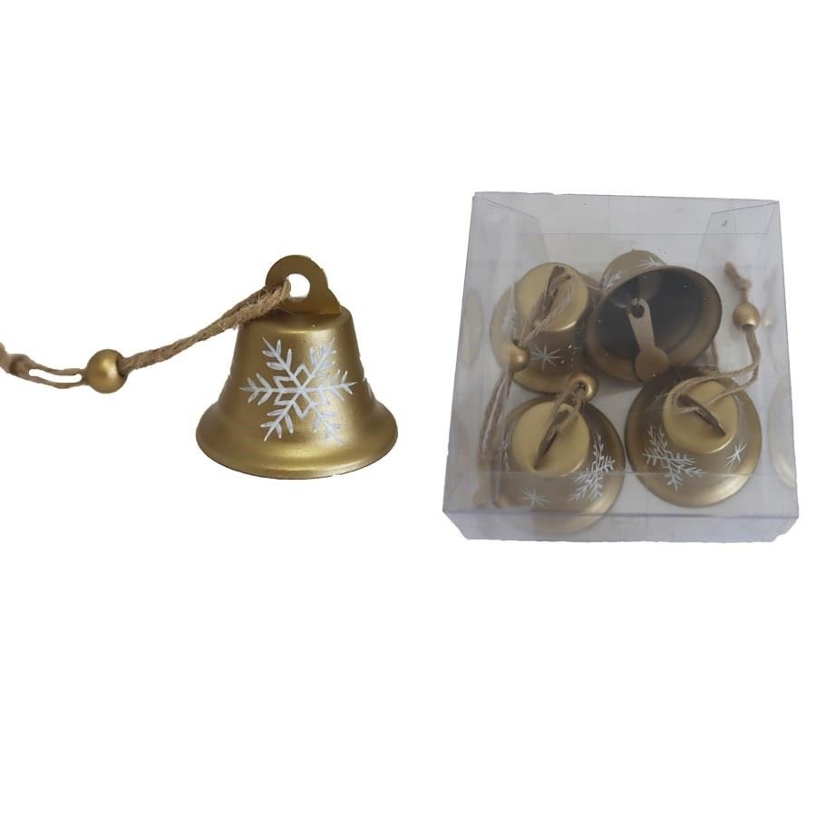 Zvonky kovové, 4ks K2916-29 - Kovové, dřevěné a skleněné dekorace