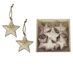 Hvězdičky box 10 ks K2112 Velikonoční dekorace - Poslední naskladněné zboží - dekorace, umělé květiny, bytové a kuchyňské doplňky, dřevěné dekorace, proutí - Koupelnové doplňky - Vánoční dekorace