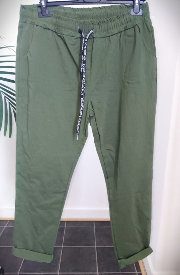 Capri kalhoty khaki - Kalhoty, baggy, nasrávačky