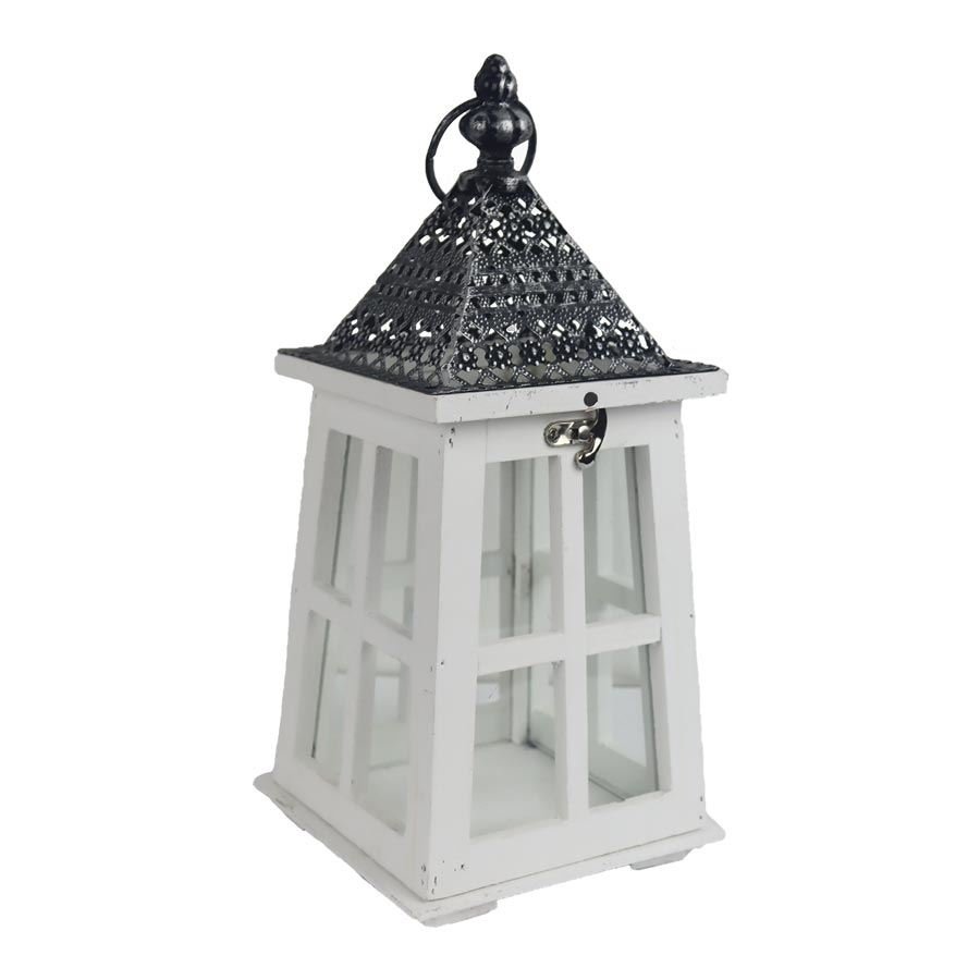 Dřevěná lucerna D6037 - Svícny a lucerny