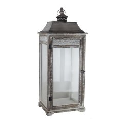 Svícny a lucerny - Dřevěná lucerna velká D6044/V Dřevěná lucerna velká D6044/V