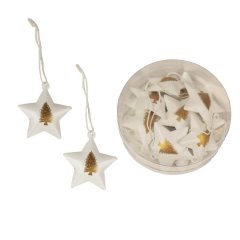 Hvězdičky k zavěšní, 12 ks K2935-29 Závěsná dekorace, zápichy, věšáky