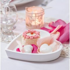 Srdíčko bílé, 4ks X1302-01 Velikonoční dekorace - Velikonoční dekorace