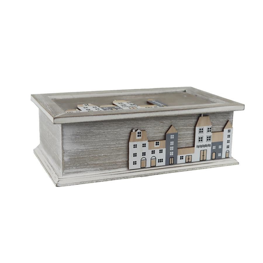 Krabičky, stojánky a zásobníky - Úložné boxy - Dřevěná krabička D6568 Dřevěná krabička D6568 - Úložné boxy