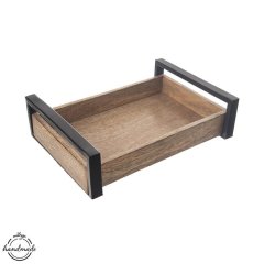 Dům, byt a zahrada - Tác dřevo/kov MANGO 31x22 cm malý Tác dřevo/kov MANGO 31x22 cm malý