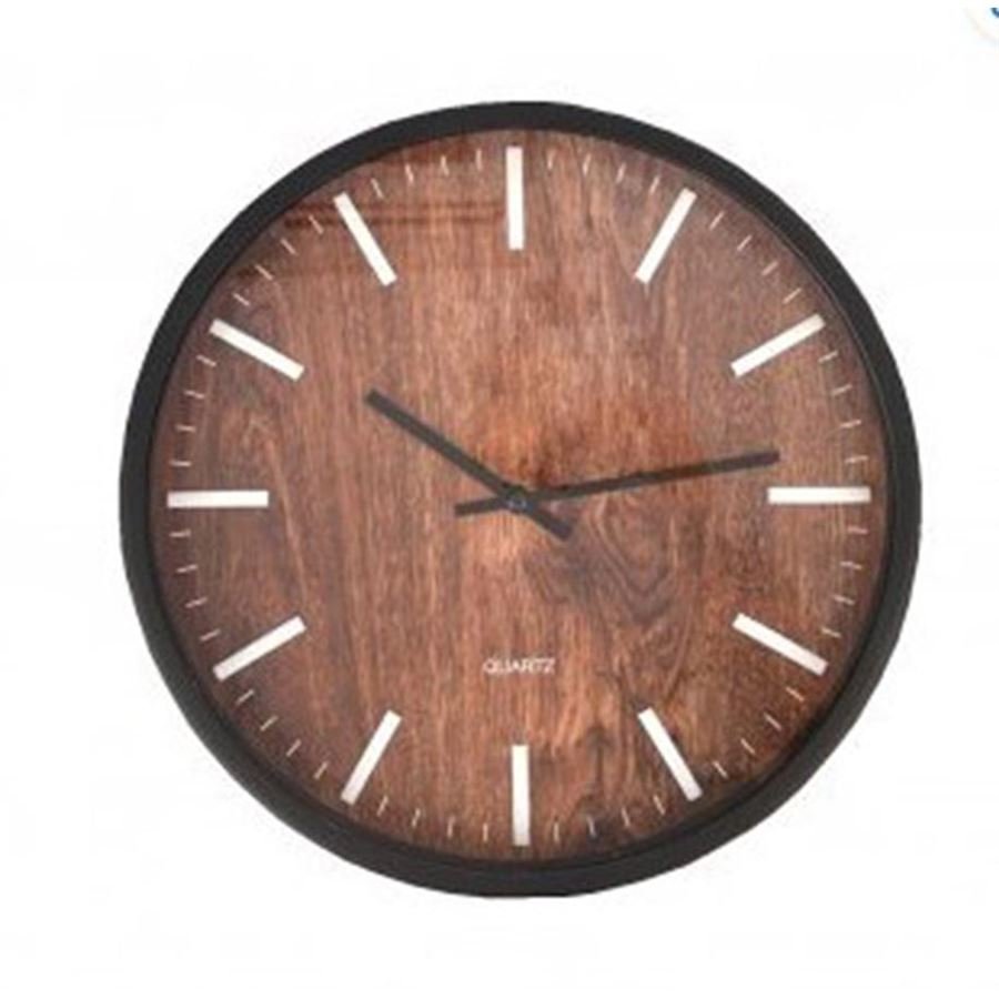 Polystonové a keramické figurky - Hodiny - Hodiny nástěnné UH hnědé pr. 30 cm Hodiny nástěnné UH hnědé pr. 30 cm - Hodiny