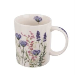Hrnek porcelán květ fialový 330 ml O0579