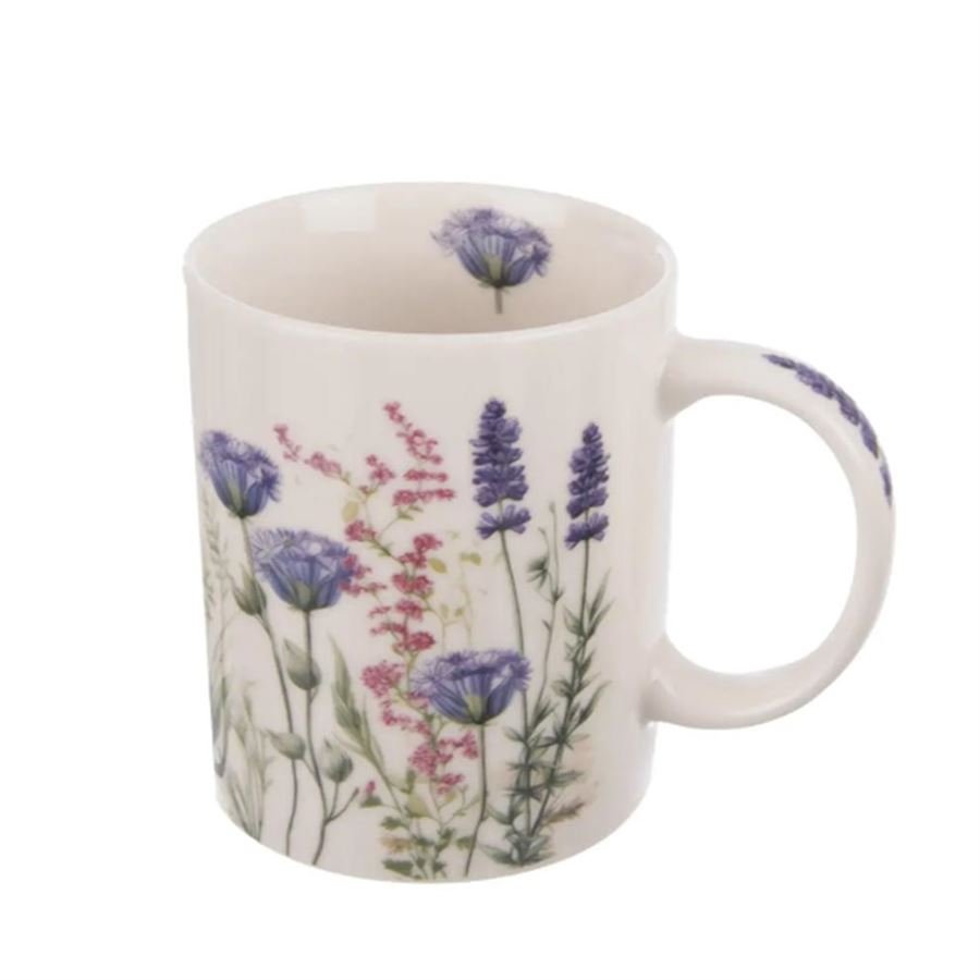 Dům, byt a zahrada - Hrnek porcelán květ fialový 330 ml O0579 Hrnek porcelán květ fialový 330 ml O0579 - Dům, byt a zahrada