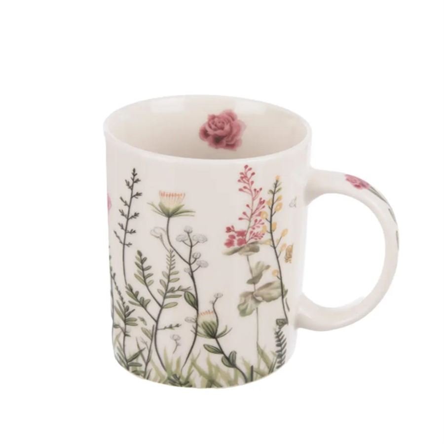 Dům, byt a zahrada - Hrnek porcelán květ růžový 330 ml O0578 Hrnek porcelán květ růžový 330 ml O0578 - Dům, byt a zahrada