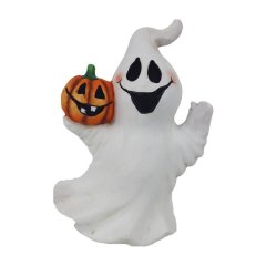 Halloweenská dekorace duch s LED osvětlením X5334 Krabičky, stojánky a zásobníky - Vánoční dekorace