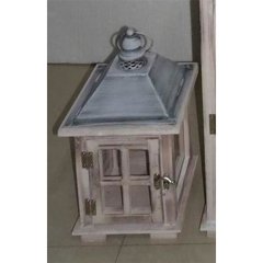 Dřevěná lucerna D6490/M Krabičky, stojánky a zásobníky - Svícny