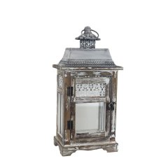 Dřevěná lucerna malá D6044/M Krabičky, stojánky a zásobníky - Svícny