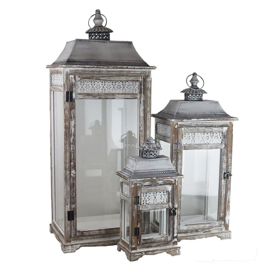 Krabičky, stojánky a zásobníky - Svícny - Dřevěná lucerna, S/3 D6044 Dřevěná lucerna, S/3 D6044 - Svícny