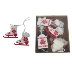 Vánoční dekorace k zavěšení, 6 ks D7341 Krabičky, stojánky a zásobníky - Vánoční dekorace