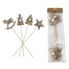 Vánoční zápich, 4 ks D7230 Krabičky, stojánky a zásobníky - Vánoční dekorace