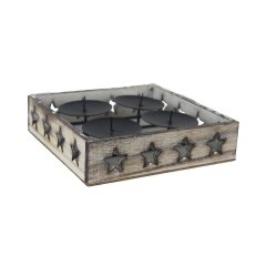 Adventní svícen s hvězdičkami D7416/2 Krabičky, stojánky a zásobníky - Svícny