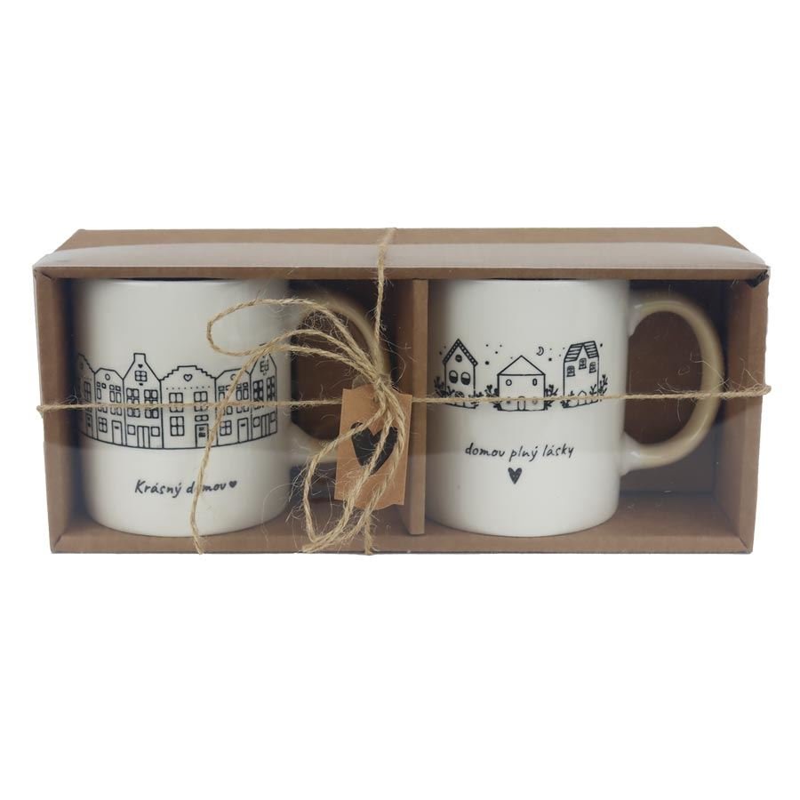 Dům, byt a zahrada - Porcelánový hrnek, 2 ks X7660 Porcelánový hrnek, 2 ks X7660 - Dům, byt a zahrada