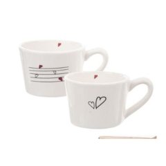 Hrnek - srdíčka 2ks O0251 Dům, byt a zahrada