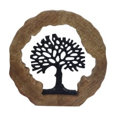 Umělé květiny, větvičky, pugety Klasické fotorámečky Dárkové potřeby - Strom života mango/kov O0332 Strom života mango/kov O0332