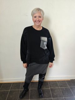 Mikina s džínovou kapsičkou Tuniky, mikiny, svetry