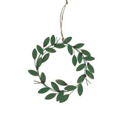 Kovová dekorace k zavěšení věneček K4355 Krabičky, stojánky a zásobníky - Vánoční dekorace