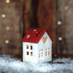 Domek na svíčku X2754/2 Krabičky, stojánky a zásobníky - Svícny