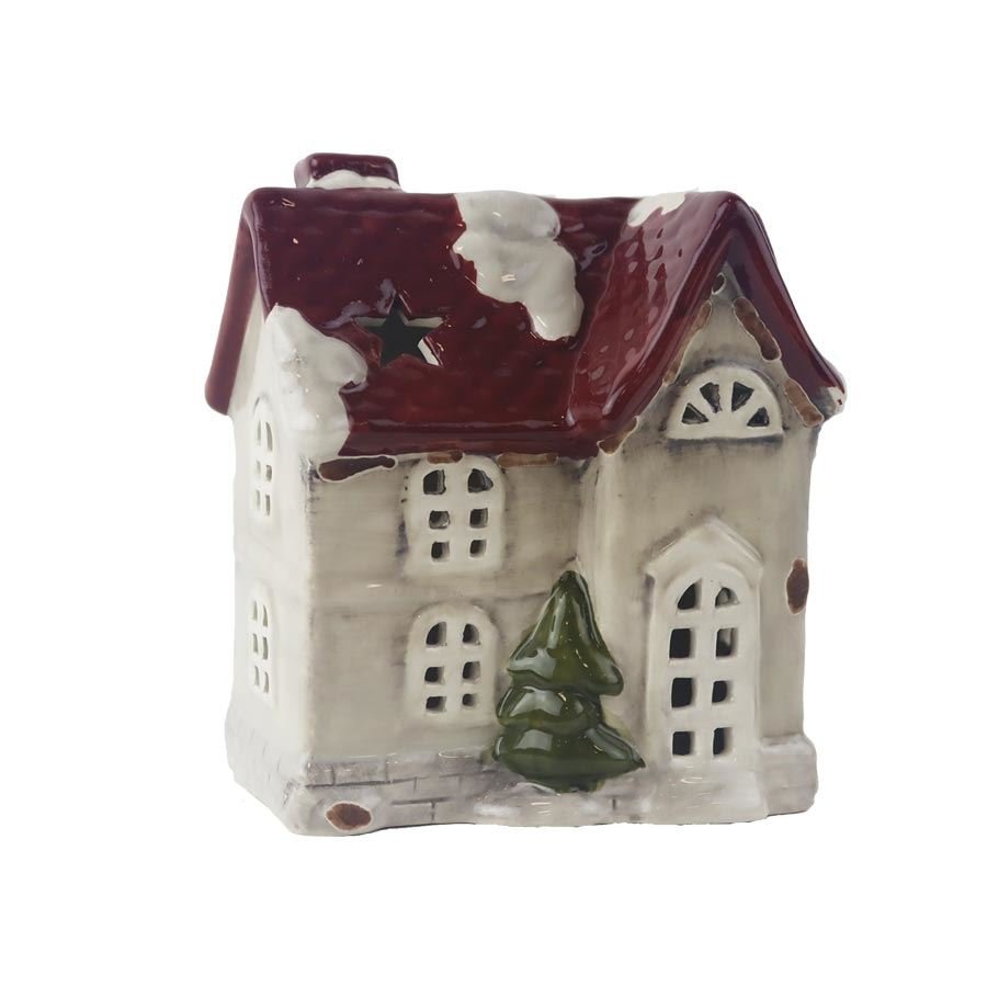 Krabičky, stojánky a zásobníky - Svícny - Domek s LED osvětlením X7547 Domek s LED osvětlením X7547 - Svícny