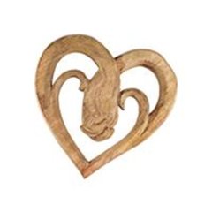 Srdce mango ruce 30x30x2,5 cm Krabičky, stojánky a zásobníky - Koupelnové doplňky