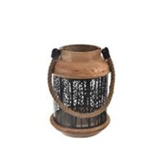 Svícen mango/plech BLACK 18x18x25 cm