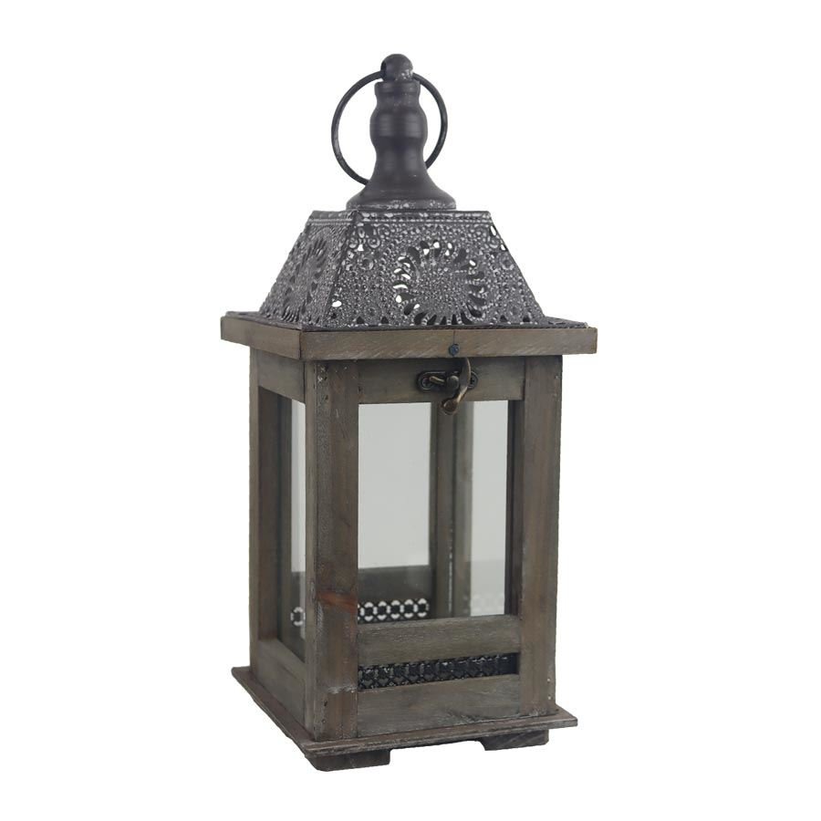 Krabičky, stojánky a zásobníky - Svícny - Dřevěná lucerna D7099 Dřevěná lucerna D7099 - Svícny