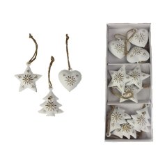 Vánoční dekorace k zavěšení, 9ks K1938 Krabičky, stojánky a zásobníky - Vánoční dekorace
