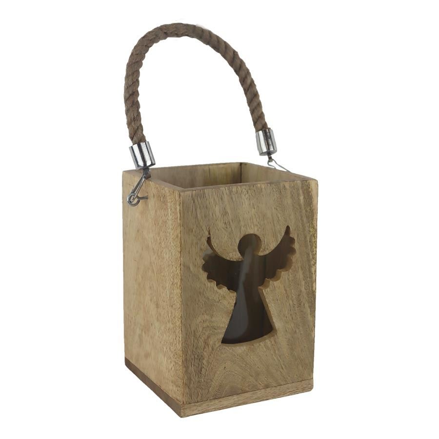 Svícen mango/sklo anděl O0408 - Svícny