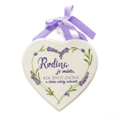 Srdce dřevo bílé Rodina