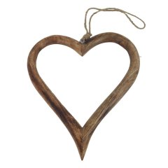 Srdce mango závěsné O0339/2 Krabičky, stojánky a zásobníky - Vánoční dekorace