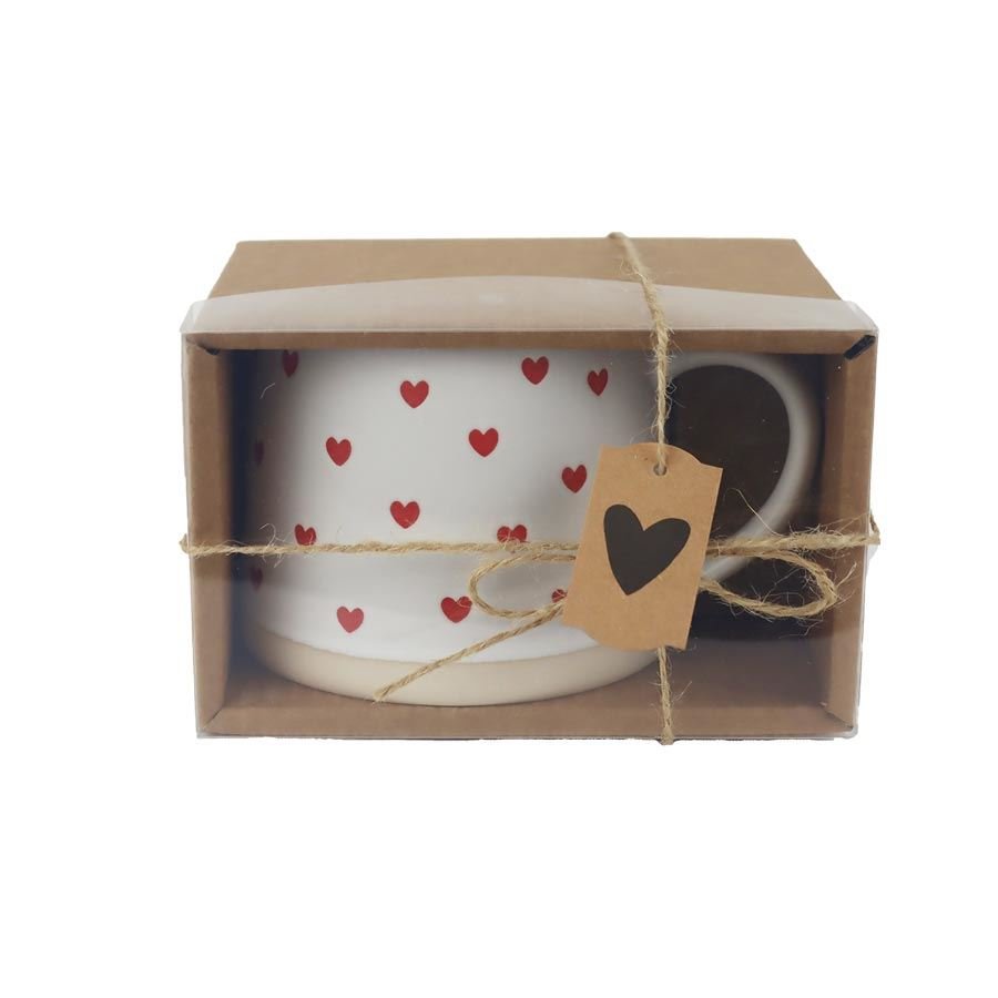 Keramický hrnek srdíčka v krabičce X7651/S1 - Dům, byt a zahrada