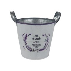 Květináč plechový motiv levandule K4595/2 Dům, byt a zahrada