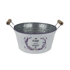 Květináč plechový s motivem levandule K4597