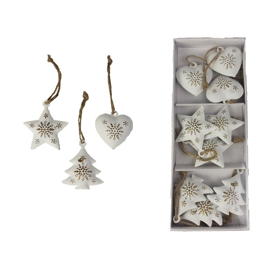 Vánoční dekorace k zavěšení, 9ks K1938 - Vánoční dekorace