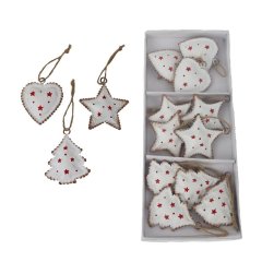Vánoční ozdoby k zavěšení, 12 ks K4337