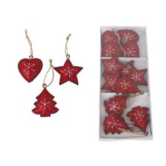 Vánoční ozdoby k zavěšení, 12 ks K4336 Krabičky, stojánky a zásobníky - Vánoční dekorace