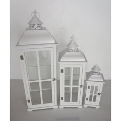 Dřevěná lucerna D7220/B Krabičky, stojánky a zásobníky - Svícny