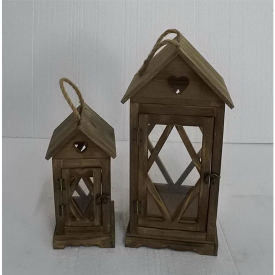 Dřevěná lucerna, S/2 D7086 - 