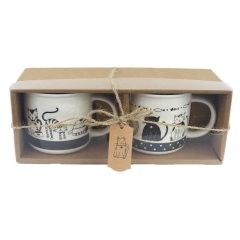 Hrnek s kočkami, 2 ks X6432 Dům, byt a zahrada